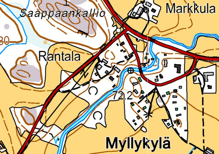 Hanhijoen virta-alueiden pinta-alat Nimi Leveys (m) Pituus (m) Pinta-ala (m2) Yläosa virta-alue 2 400 800 Kaksi siltaa 3 30