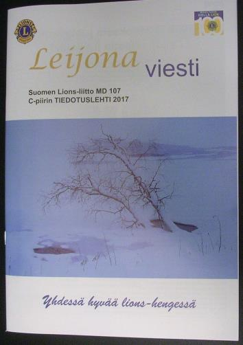 Leijonaviesti on ilmestynyt. Piirilehti, Leijonaviesti, ilmestyy kerran vuodessa. Kauden 2016-2017 lehti on jaettu klubeille tammikuun aluefoorumeissa. Moni teistä on varmaan lehteen jo tutustunutkin.