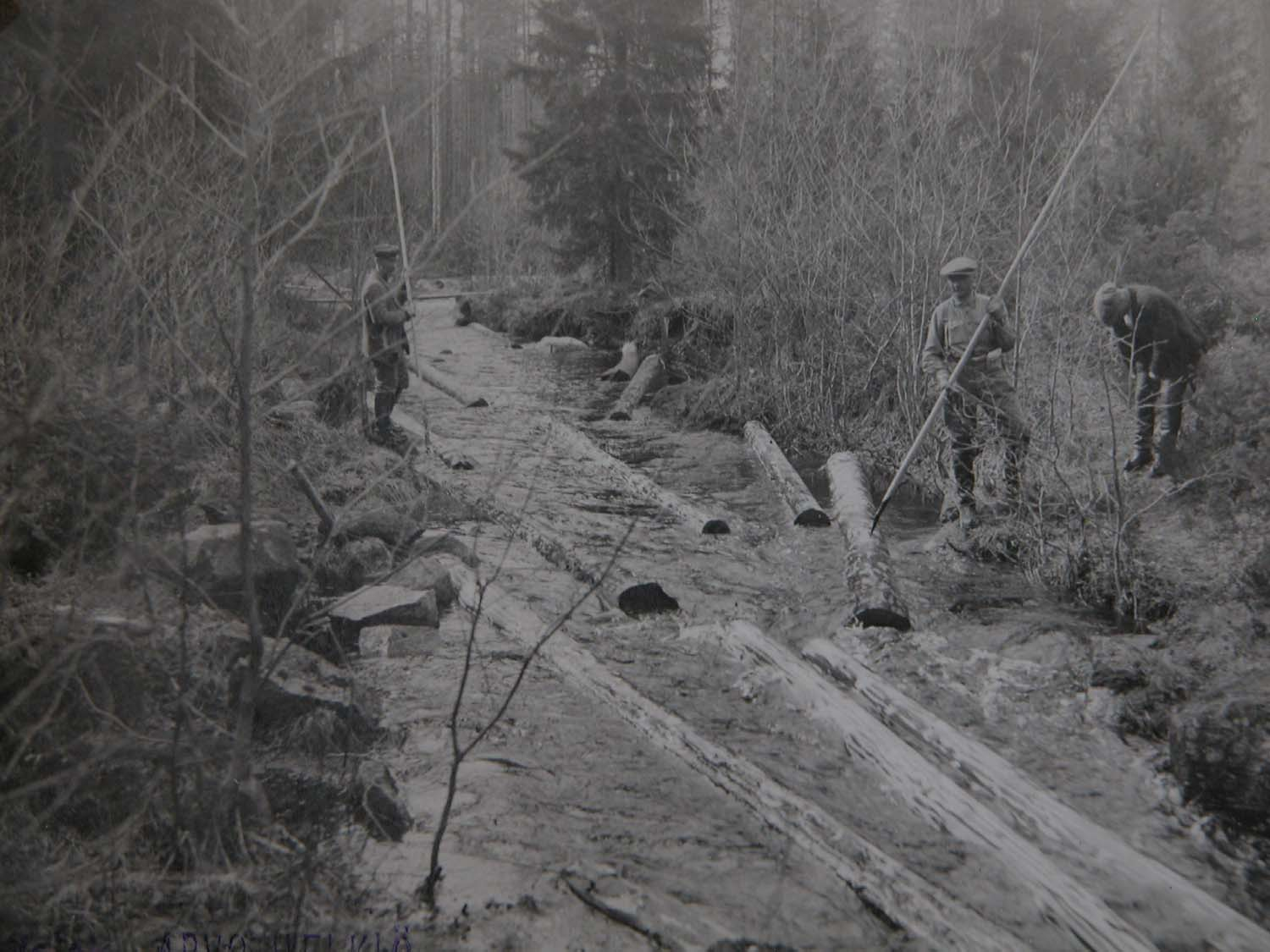 Puuta uitettiin kevättulvan aikaan, ensin puroja ja jokia pitkin järviin, jossa tukkilauttoja hinattiin sahoille