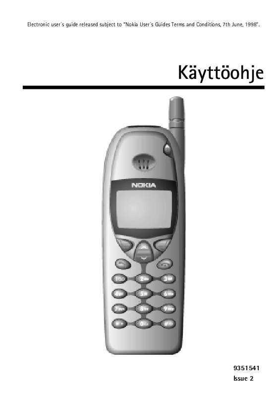 Voit lukea suosituksia käyttäjän oppaista, teknisistä ohjeista tai asennusohjeista tuotteelle NOKIA 6110.