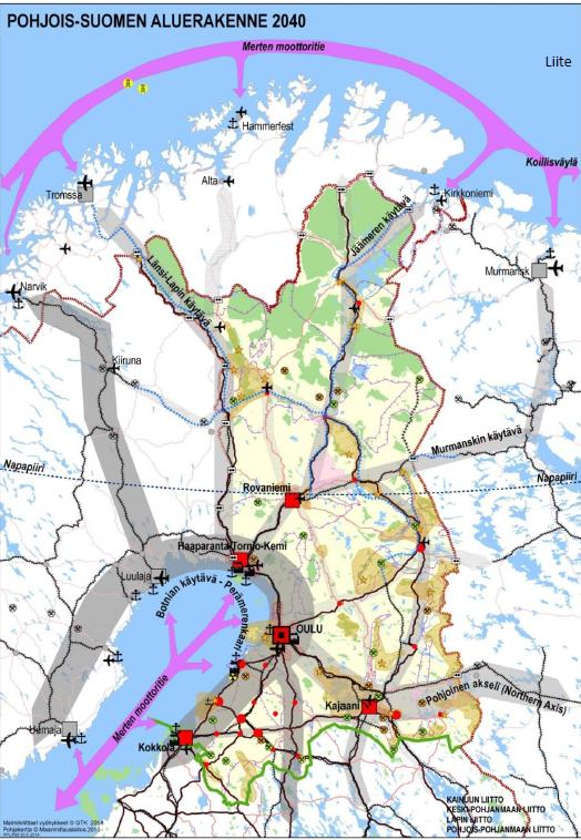 Pohjois-Suomen liikenne ja logistiikkastrategia Lapin liitto Pohjois-Pohjanmaan liitto Kainuun liitto Keski-Pohjanmaan liitto Lapin ELY