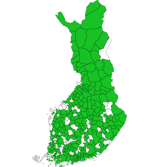 Ruoka-apua hyvinvointivaltiossa 2010-luvulla 226 kuntaa, joissa ruoka-apua vuonna