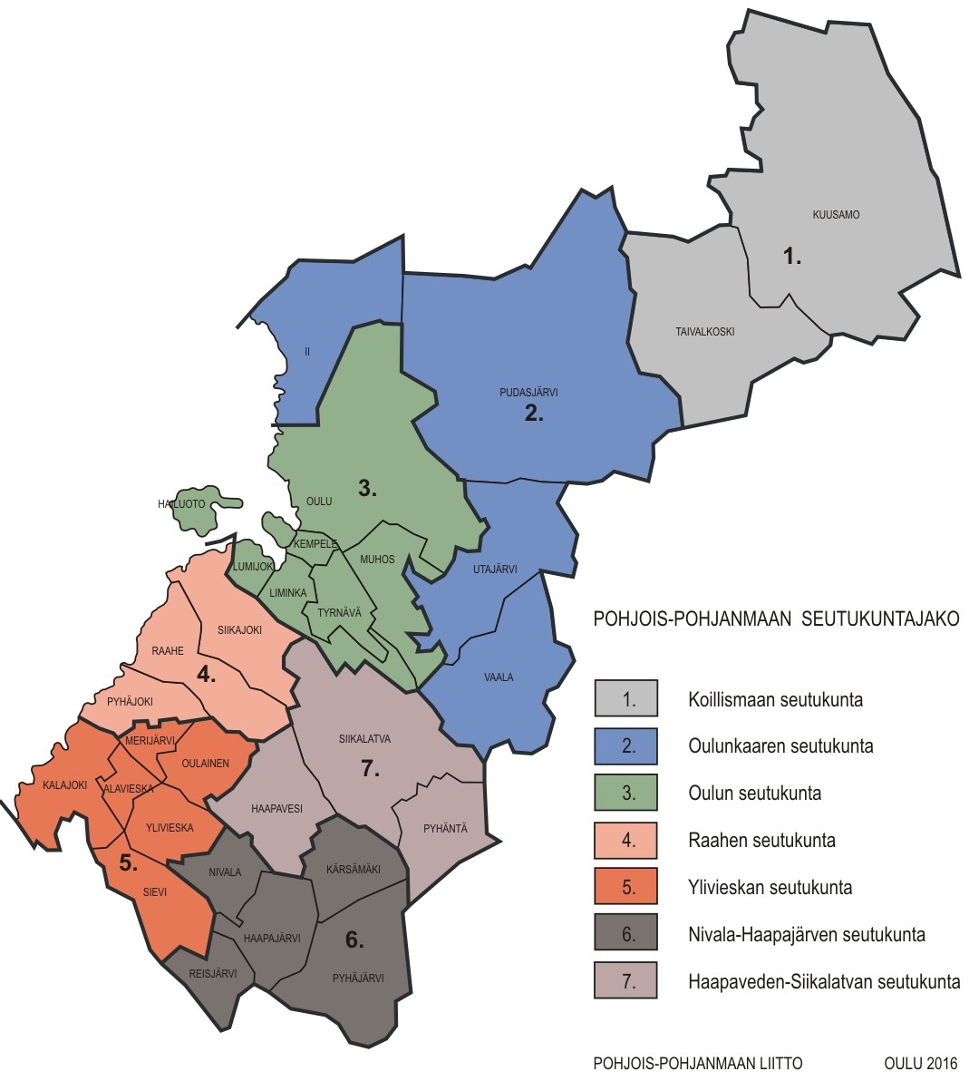 6 1 Lähtökohdat Pohjois-Pohjanmaan maakunta on pinta-alaltaan 44 000 km 2, ja se on Suomen toiseksi suurin maakunta.