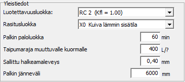 4 Tallenna nimellä Valinta tallettaa laskennan lähtöarvot uudella nimellä projektikansioon. Esikatselu ja Tulosta Valinnoilla voidaan tarkastella paperitulostusta ja tulostaa se kirjoittimelle.