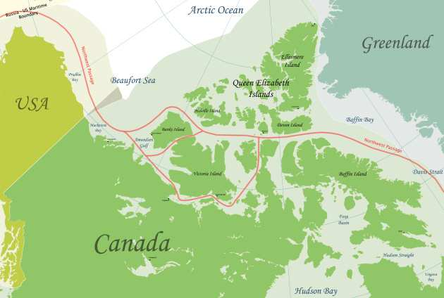 2 KADETTIKERSANTTI KESKITALON TUTKIELMAN LIITE 2 Luoteisväylä 103 103 The Northwest Passage, http://arcticecon.