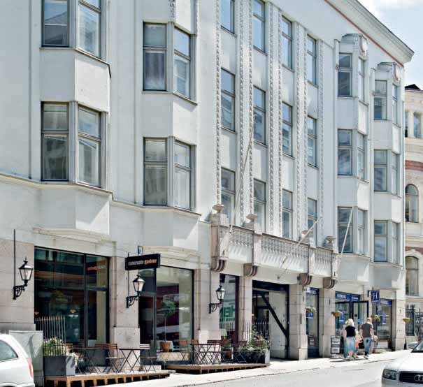 Toimintaympäristö Korkeavuorenkatu 45:ssä toimii Spondan pääkonttorin lisäksi ravintola, kirjakauppa ja arkkitehtitoimisto.