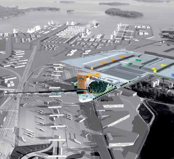 Vuosaaren sataman logistiikkakeskus porttikeskuksineen on Spondan tärkeimpiä kehityskohteita.