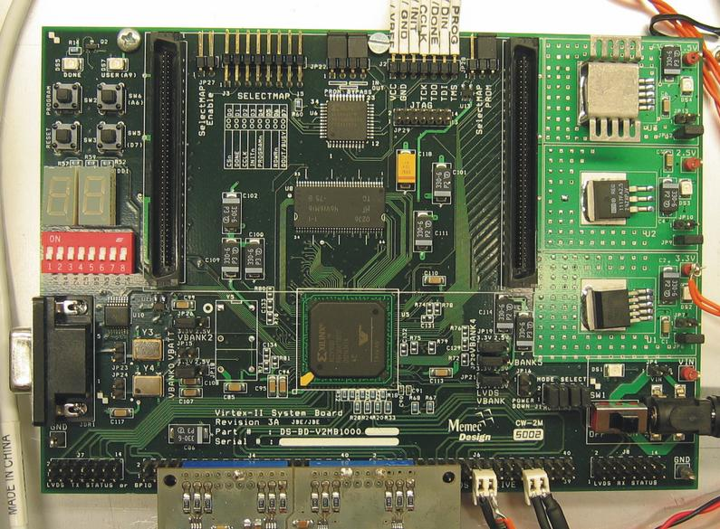 44 Ohjelmointimuisti JTAG-portti P160- laajennusliitin Painokytkimet DIP-kytkimet DDRmuisti 7-segmenttinäytöt RS232