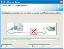 Felsökning för USB-anslutning USB-feilsøking USB-vianmääritys USB Fejlfinding www.hp.com/support Problem: (Windows) Microsoft-fönstret Lägg till maskinvara visas. Åtgärd: Stäng alla fönster.