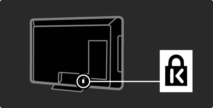 1.1.5 Turvalukitus Television taustapuolella on Kensington-turvalukitus.