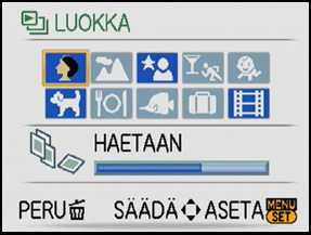 [TOISTO]-tila: Lisäasetukset (Toisto) Kuvien valinta ja niiden toisto ([LUOKAN TOISTO]/ [SUOS.