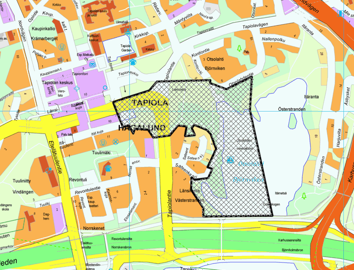 1(6) Tapiolan keskus Tapiolan keskus, muutos Tapiolan keskus II, muutos Tapiola eteläinen Keilalahti-Itämetsä-Karhusaari Tapiolan rakennuskaavat T1, T3 ja T10 Asemakaavojen muutokset