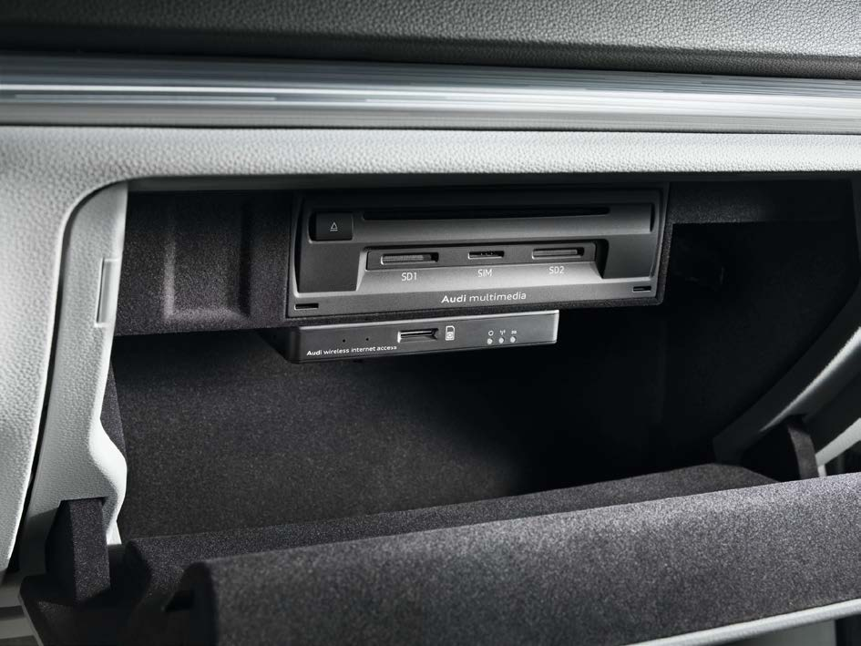 Audi wifi ruuter Audi traadita interneti ühendus (AWIA) võimaldab luua autos WiFi leviala, mida saavad kõik autos olevad seadmed (kuni 8tk. korraga) kasutada.