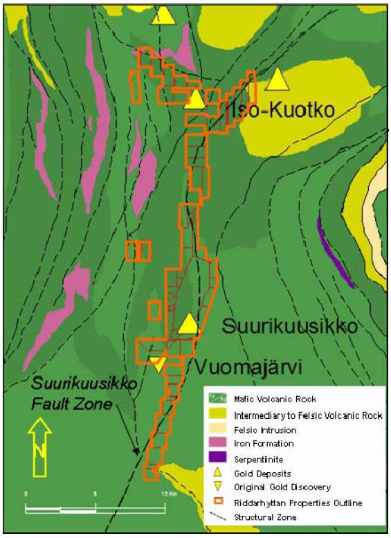 108(246) 8.5.2 Kallioperä Kaivosalueen ja lähiympäristön kallioperä on iältään Proterotsooista.