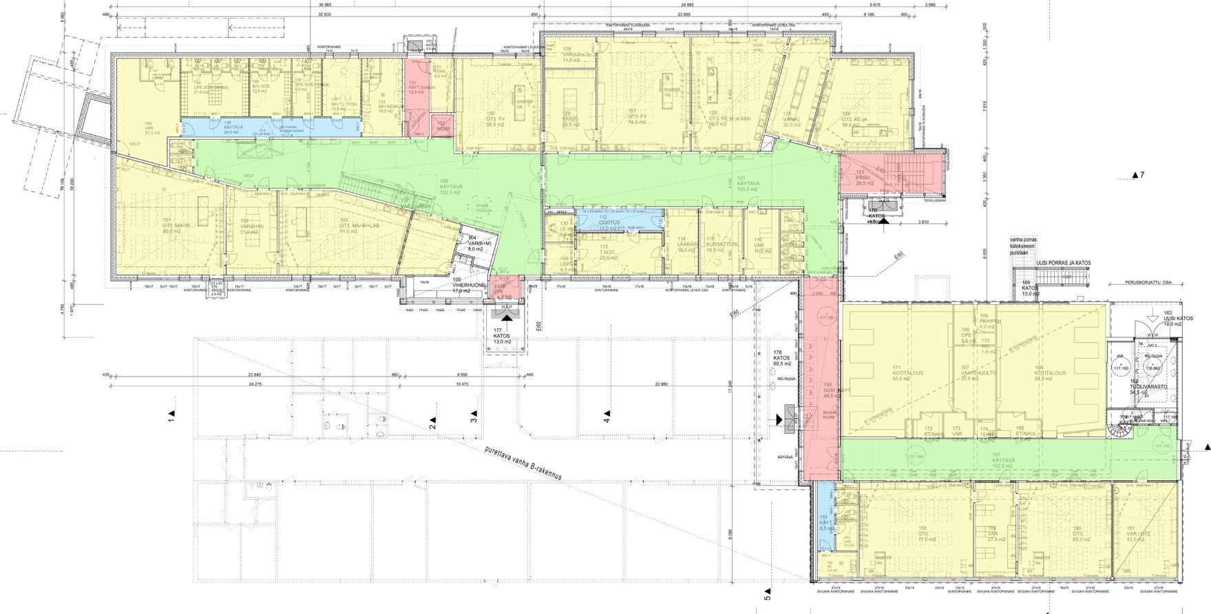 Spatial analysis of some new schools Lopen