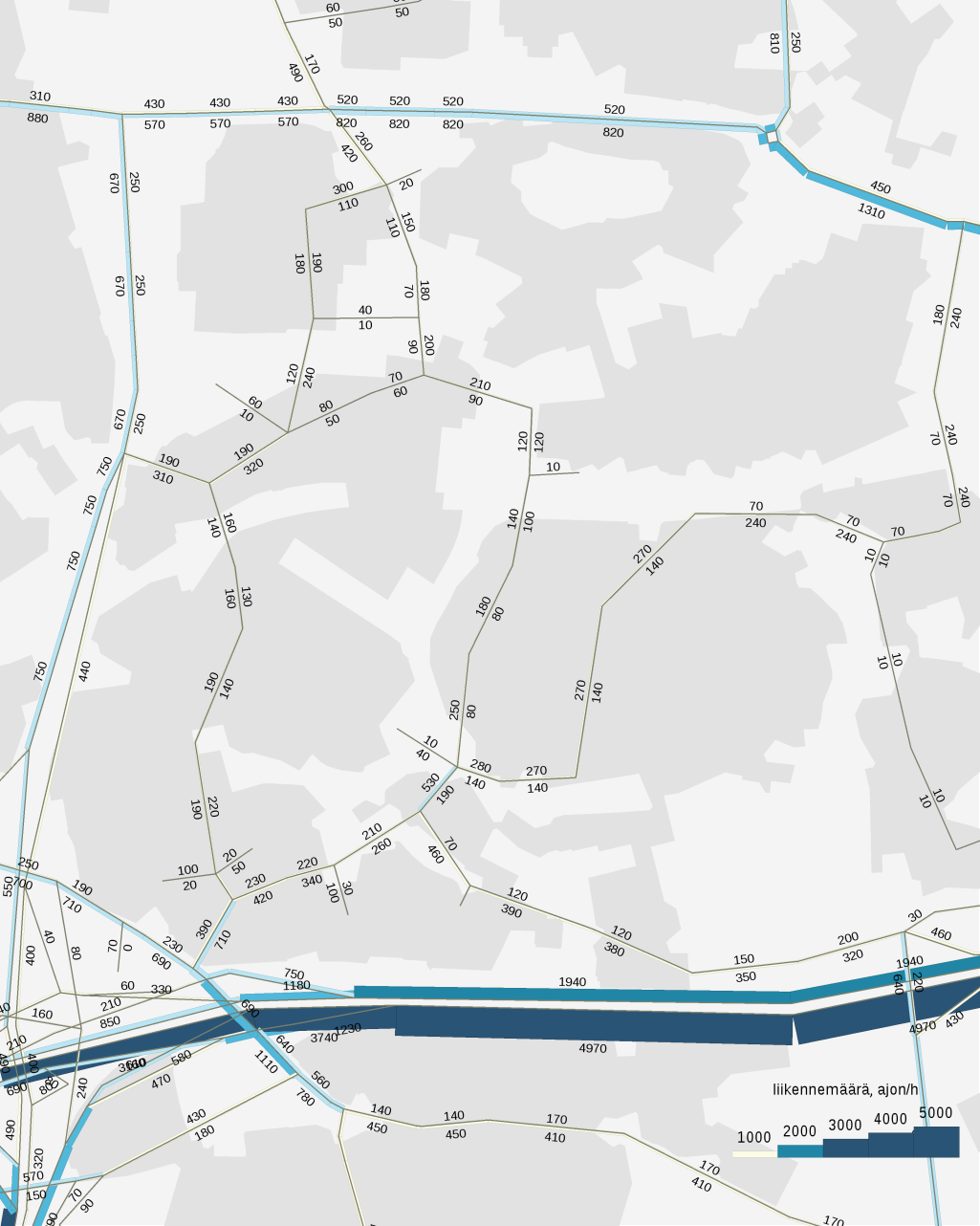 Ei Kehä II:n jatketta Perusskenaario sisältää Kehä II:n jatkeen Turuntieltä Hämeenlinnanväylälle katumaisesti toteutettuna.