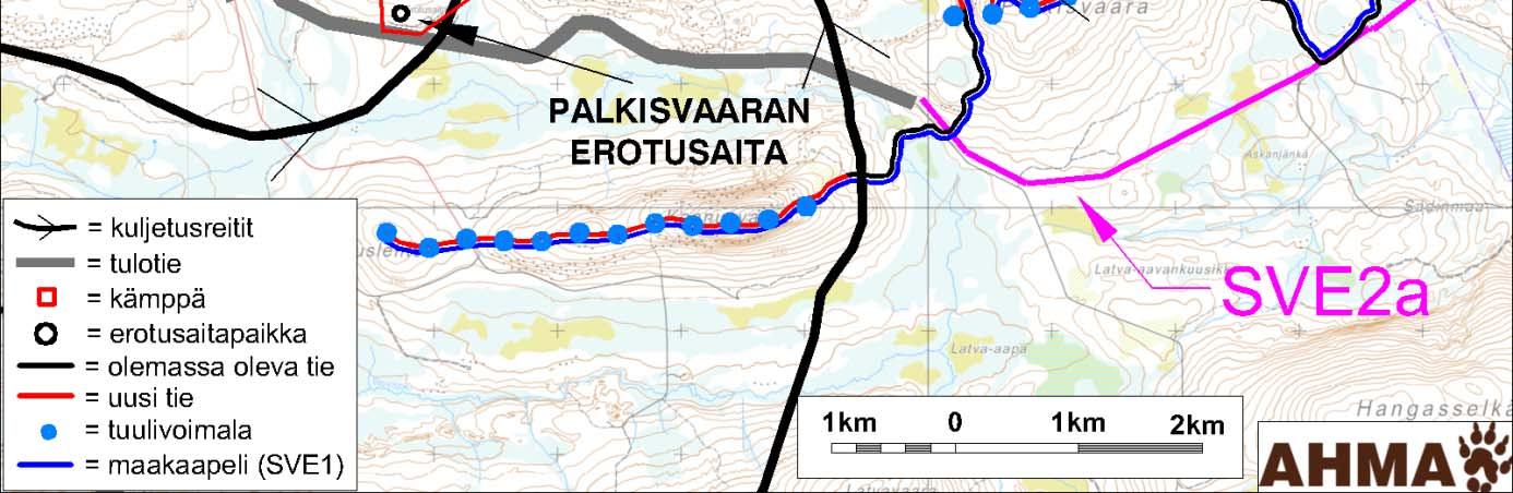 82 Kuva 8-6. Palkisvaara Kannusvaaran tuulipuistohanke poronhoitoon kohdistuvien lieventämistoimenpiteiden jälkeen.