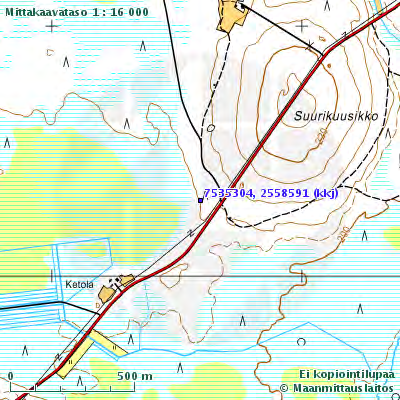 POHJAVESIPUTKIKORTTI PUTKEN TUNNUS S17 HUOMIO: Koordinaatisto on KKJ2 Putken sijainnin kuvaus: Putken koordinaatit: Suurikuusikon mäen lounaispuoli, kaivospiirin aidan vieressä P 7535304 I 2558591