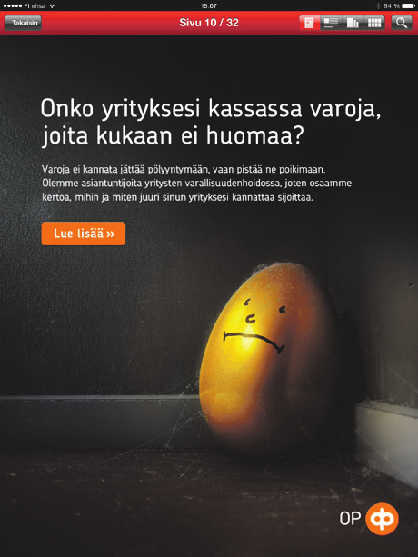 Tablettijulkaisut Karjalaisen näköislehti Karjalainen julkaistaan päivittäin myös näköislehdessä, joka on luettavissa tablettitietokoneilla ja älypuhelimilla (Android/iOS/Windows).