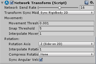 12 KUVA 2. NetworkManager-komponentti 4.1.4 NetworkTransform-komponentti NetworkTransform-komponenttia käytetään liikkeen synkronoimisessa muille pelaajille.
