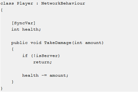 19 SyncVar:it ovat NetworkBehaviour-skriptin jäsenmuuttujia, jotka synkronoidaan palvelimelta asiakkaalle. Kun objekti luodaan Network.