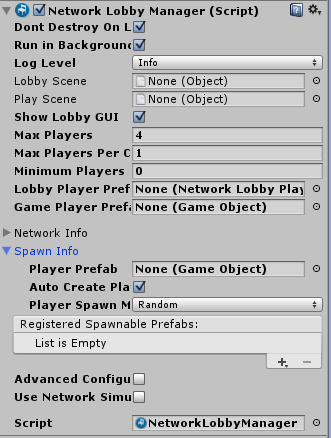 23 5.1 Aula Projekti käyttää pohjanaan Asset Storesta ladattavaa Network Game Lobby (beta) -pakettia, joka tarjoaa yksinkertaisen drag&drop peliaularatkaisun.