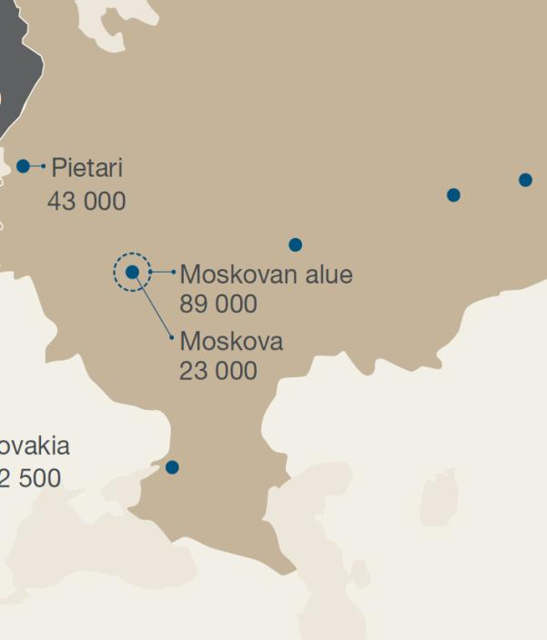 YIT Venäjällä: merkittävä ulkomainen asuntokehittäjä Pääpaino asuntorakentamisessa Toimintaa Pietarissa, Moskovassa, Moskovan alueella, Kazanissa, Jekaterinburgissa, Donin Rostovissa ja Tjumenissa