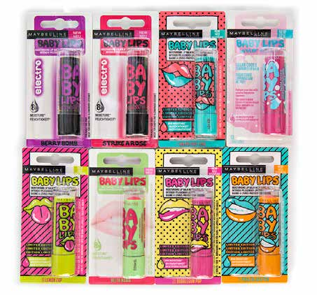 Baby lips HUULIVOIDE melon mania, strike a rose, sugar cookie, berry bomb, blueberry boom,