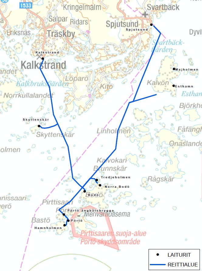 Liite 3 Porvoon reittialue Kalusto: optimoitu