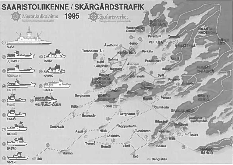 22 Vuoden 1975 komitean keskeisinä ajatuksina oli turvata ensisijassa saariston vakinaisen väestön liikkumis- ja kuljetustarpeet.