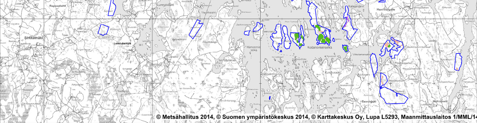Kuva 10. Etelä-Konneveden kansallispuiston ennallistamisen ja luonnonhoidon tavoitteet. Luonnonsuojelun ja -hoidon toimenpiteillä pyritään parantamaan alueen luonnontilaa.