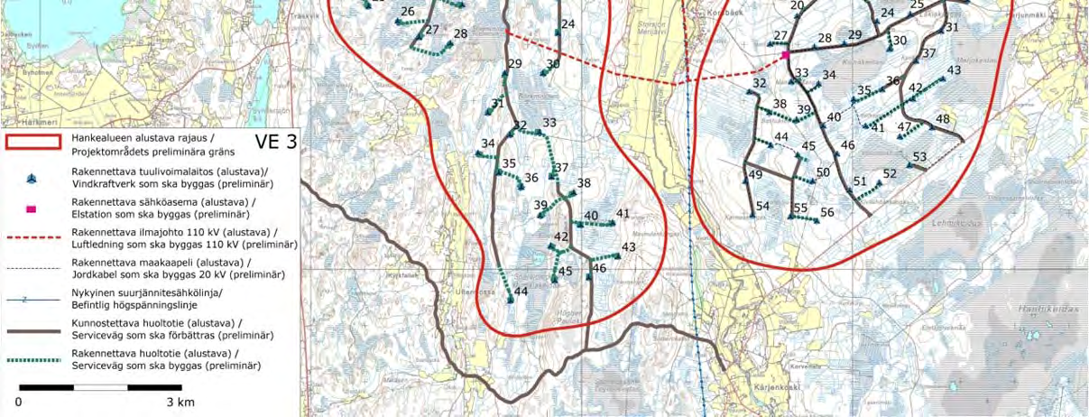 CPC Finland Oy Lappfjärdin ja Lakikankaan tuulivoimapuistot 59 FCG Finnish Consulting Group Oy YVA - SELOSTUS kalaakson alueelle, josta tuulivoimapuisto yhdistetään rakennettavaan 110 kv ilmajohdon