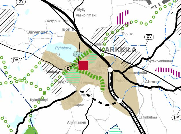 ASEMAKAAVAN MUUTOKSEN SELOSTUS MASSAKOSKEN KAUPUNGINOSA TIILITEHTAANPUISTO 7.6.2012 Korttelit 22 24, 32 ja virkistysalueet 1 Suunnittelualue 1.