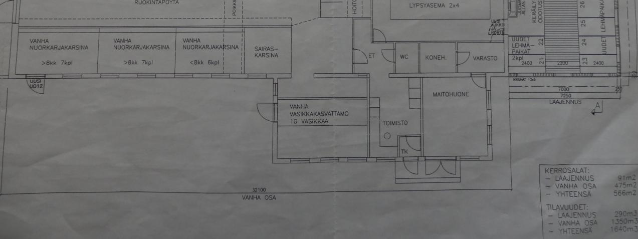 16 nettiin vasikoille omat tilat. Vuonna 2006 navettaa jatkamalla saatiin lehmille 12 makuuparsipaikkaa lisää.