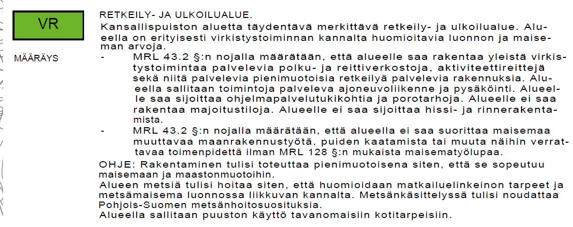 Seitap Oy Kolari kunta 10 Yleiskaava merkinnät ja yleiskaava määräykset: Asemakaavat Korttelin 87 alue ja viereisillä VP- ja M- alueilla on voimassa 5.5.1989 vahvistettu asemakaava.