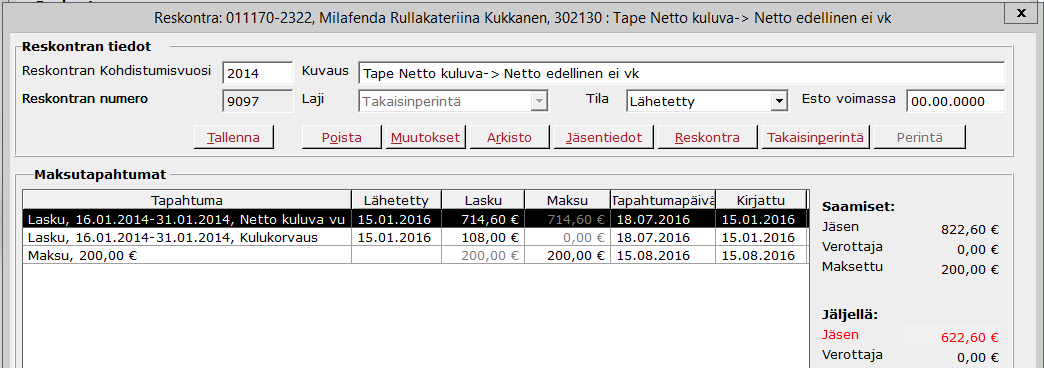 1.2 Netto kuluva vuosi Netto edellinen ei verokorjausta (tehdään yleensä joulukuussa) Vuodenvaihteessa brutotuksia tehtäessä voi maksuliikenteen vero-oikaisut tehdä myös tammikuun alussa (viimeistään