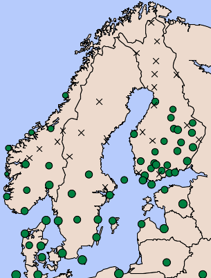 Maissikoisan kotiutumisindeksi = 0 nykyilmastossa (1971 2001) (kuva vasemmalla).