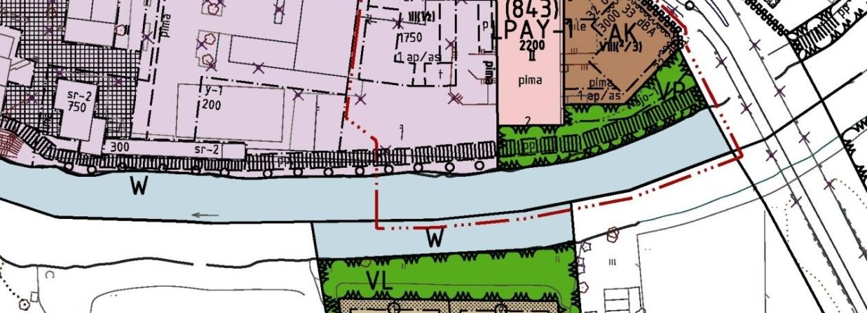 LAPUAN KAUPUNKI 8. LIUHTARIN KAUPUNGINOSAN ASEMAKAAVAN MUUTOS VANHAN PAUKUN ALUE, OSAKORTTELI 843 2 suuteen keskustan alueella (ma-2). Alin suositeltava rakentamiskorkeus on +30,50 m (N60).