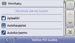 2. Valitse maa Huomautus: Jos olet asentanut ja valinnut vain yhden maan kartan, kyseinen maa valitaan oletusarvoisesti kohteen maaksi, eikä sitä voi muuttaa. Siirry kohtaan 3.