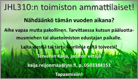 vuokrattavissa jäsenistön käyttöön Varauksia vastaanottaa 9.5. klo 16 alkaen Toni Sorsa 050 338 7465. Varausten vastaanotto päivittäin ainoastaan klo 16 20 välisenä aikana.