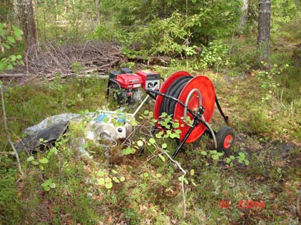 Lake water samples were taken from three lakes (Riuttalampi, Urkkalampi and Pikku Urkkalampi).