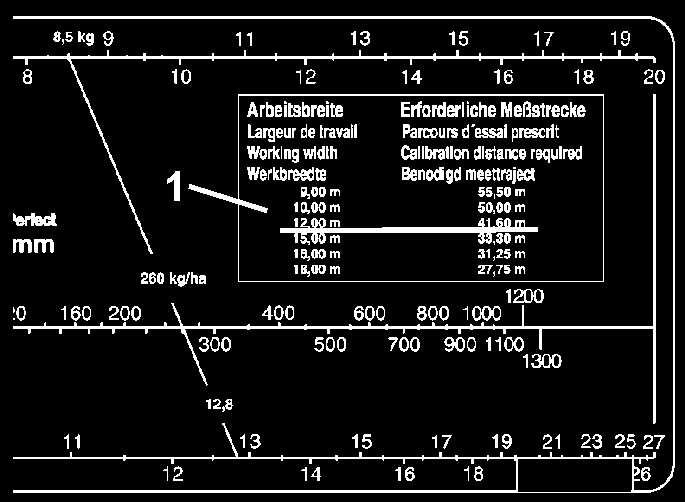 5 sekunniksi narusta (Kuva 60/5) vetämällä (varmistaaksesi lannoitteen tasaisen ulosvirtauksen). Kaada sen jälkeen talteenottamasi lannoitemäärä takaisin levittimen säiliöön. 3.