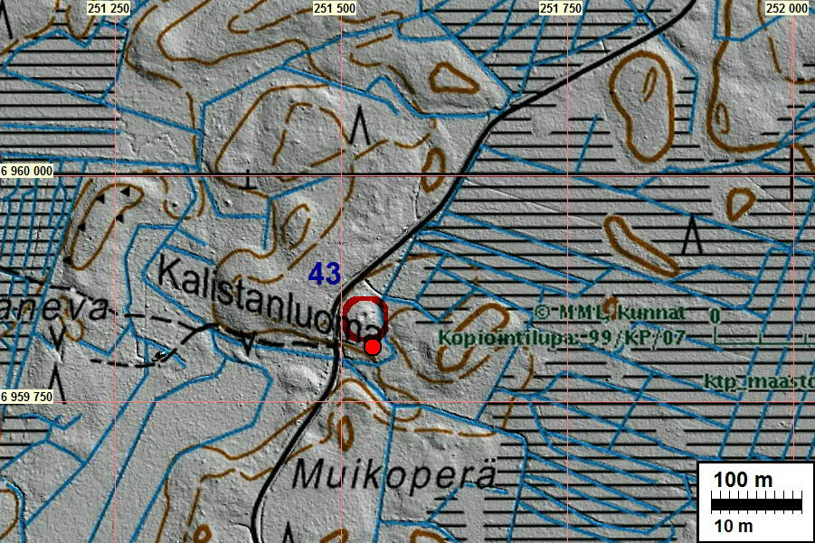 11 Tutkijat: Sijainti: Huomiot: Sepänmaa & Bilund 2014 inventointi Paikka sijaitsee Jurvan kirkosta 8,6 km itään.