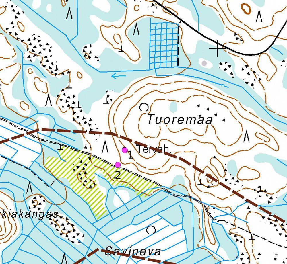 8 Kohteet Tuoremaa ja Tuoremaa, mk n. :5000, Maanmittauslaitoksen peruskarttarasteri :5 000, 4/05.