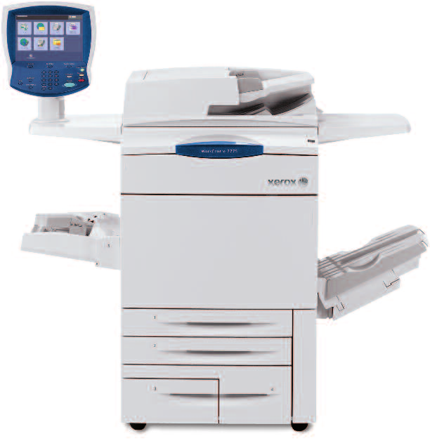 Tuottava, helppokäyttöinen ja turvallinen Xerox WorkCentre 7755 / 7765 / 7775 -värimonitoimilaitteet ovat kuin kotonaan toimistoympäristössä, jossa käsitellään vaativia asiakirjamääriä, joissa
