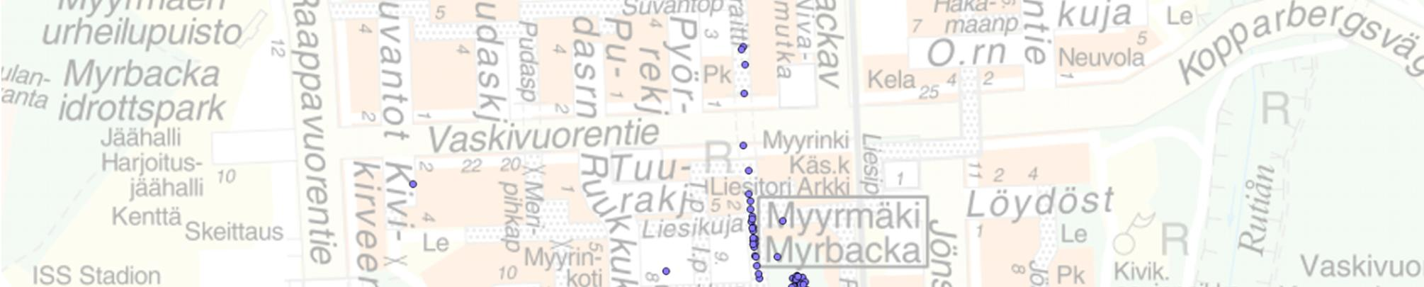 Vastausten mukaan Myyrmäenraittia käytettiin myös ajanviettopaikkana. Raitille toivottiin muun muassa elävöittämistä, istutuksia ja lisää penkkejä.