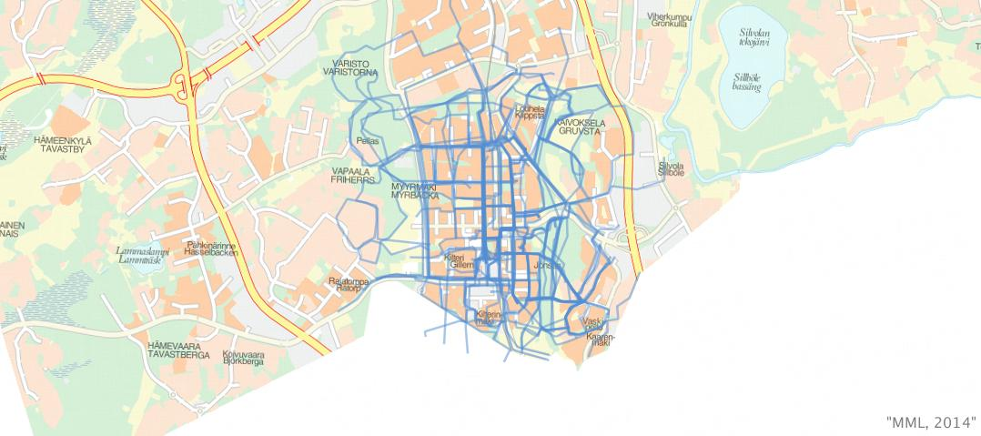 10. Piirrä kartalle eniten