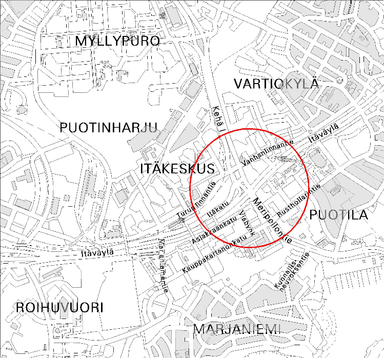 HELSINGIN KAUPUNKI ESITYSLISTA Lsp/1 2 a ESITTELIJÄ Tiivistelmä Kehä I:n ja Itäväylän eritasoliittymästä on laadittu kolme vaihtoehtoista suunnitelmaa: Silta, Tunneli ja Yhdistelmä.