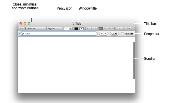 Uutena: Scope bar Scroller (ei enää vierityspalkkia) Macintosh OS X