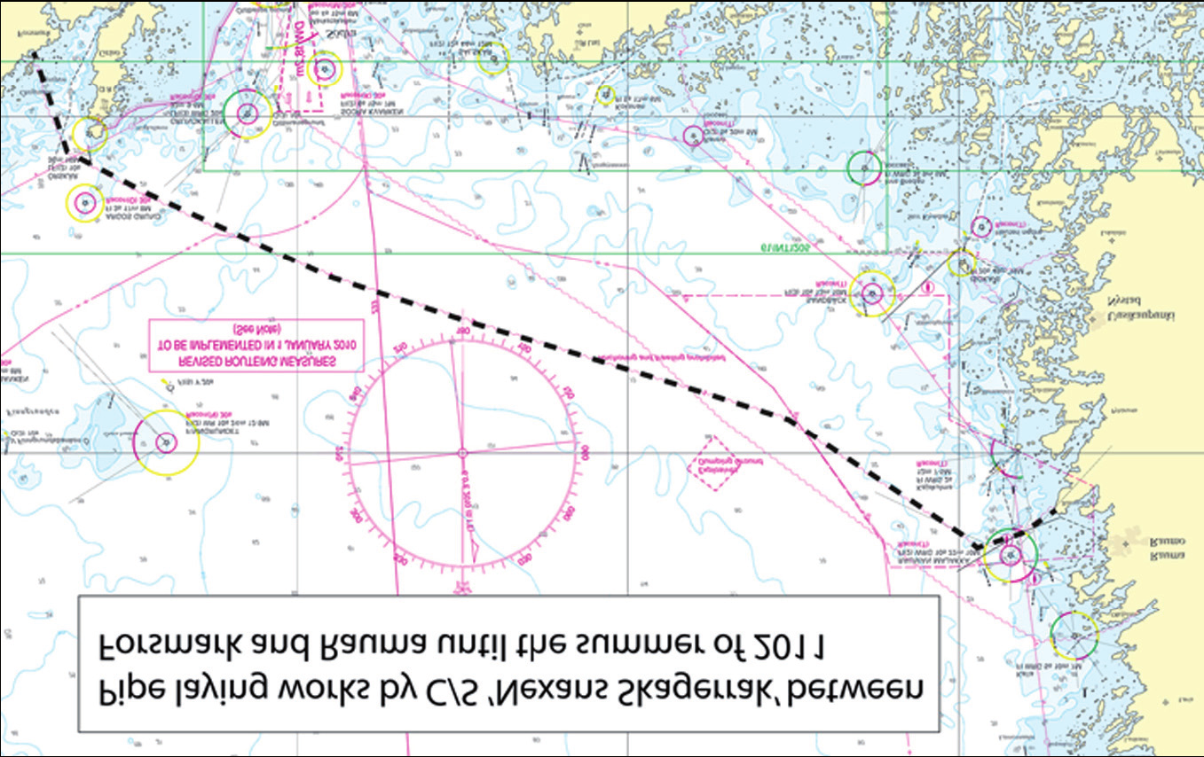 7 Details: Cable-laying work will take place from the shore outside Forsmark in Sweden to Rauma in Finland.